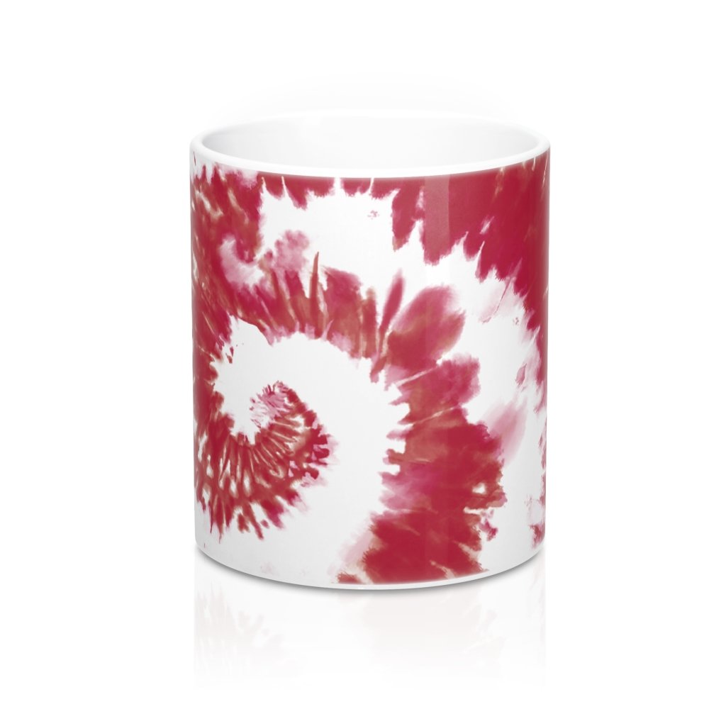 Maroon & White Tie Dye Coffee Mug | Funny Shirt from Famous In Real Life