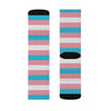 Trans Stripes Adult Crew Socks M | Funny Shirt from Famous In Real Life