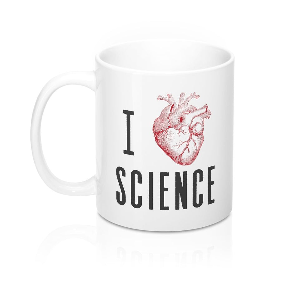 I Heart Science Coffee Mug | Funny Shirt from Famous In Real Life