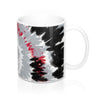 Silver, Red, & Black Tie Dye Coffee Mug 11oz | Funny Shirt from Famous In Real Life