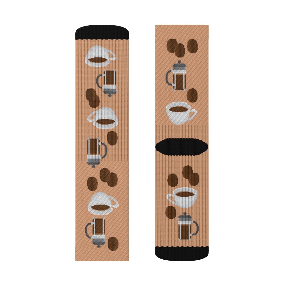 Coffee 8-Bit Adult Crew Socks | Funny Shirt from Famous In Real Life