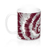 Maroon & Grey Tie Dye Coffee Mug 11oz | Funny Shirt from Famous In Real Life