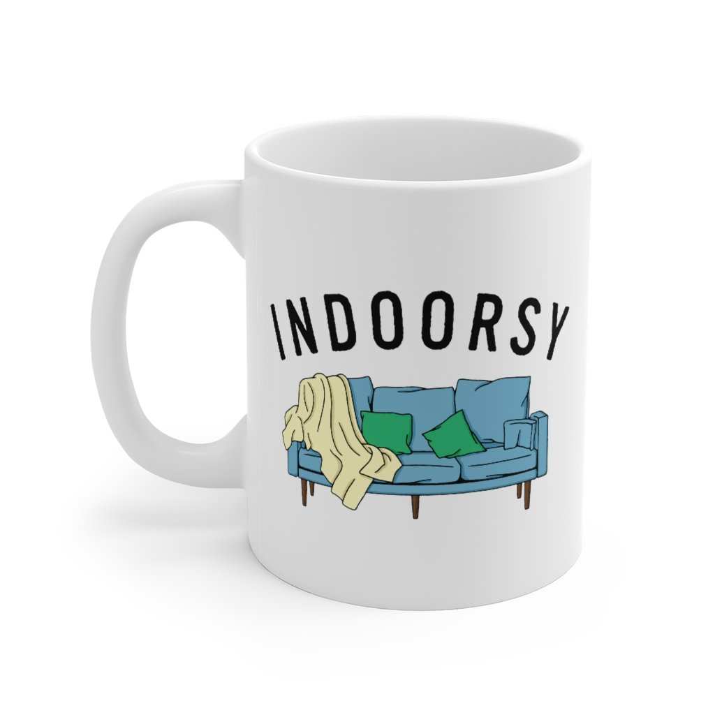 Indoorsy Coffee Mug 11oz | Funny Shirt from Famous In Real Life