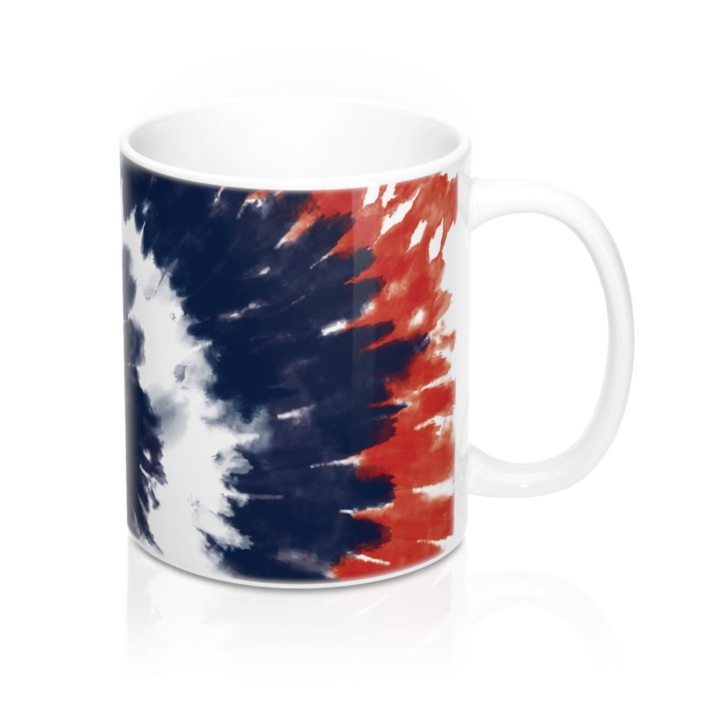 Red & Blue Tie Dye Coffee Mug | Funny Shirt from Famous In Real Life