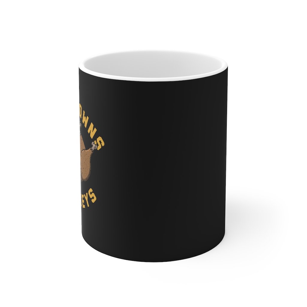 Touchdowns & Turkeys Coffee Mug | Funny Shirt from Famous In Real Life