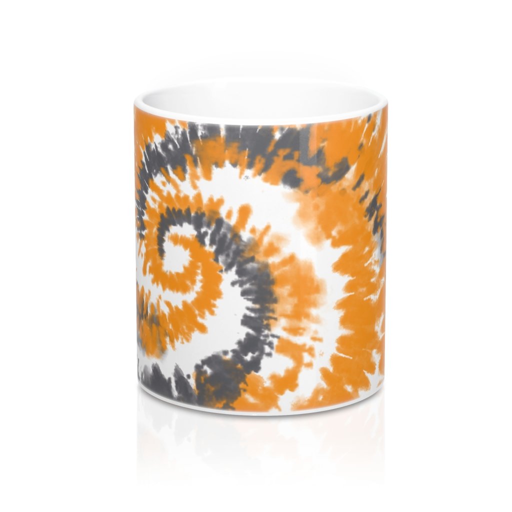 Orange & Grey Tie Dye Coffee Mug | Funny Shirt from Famous In Real Life