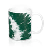 Green & White Tie Dye Coffee Mug 11oz | Funny Shirt from Famous In Real Life