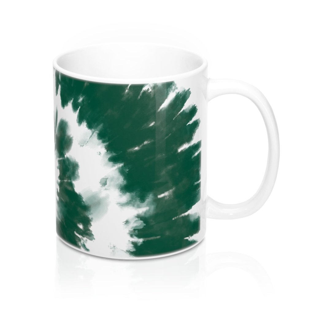 Green & White Tie Dye Coffee Mug | Funny Shirt from Famous In Real Life