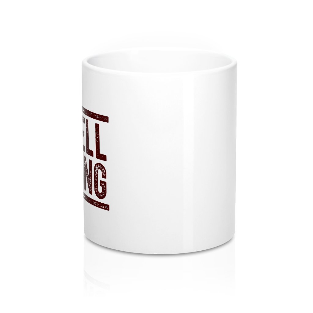 Well Hung Christmas Stocking Coffee Mug | Funny Shirt from Famous In Real Life