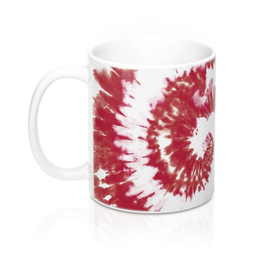 Maroon & White Tie Dye Coffee Mug 11oz | Funny Shirt from Famous In Real Life