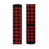 Red & Black Lumberjack Adult Crew Socks M | Funny Shirt from Famous In Real Life