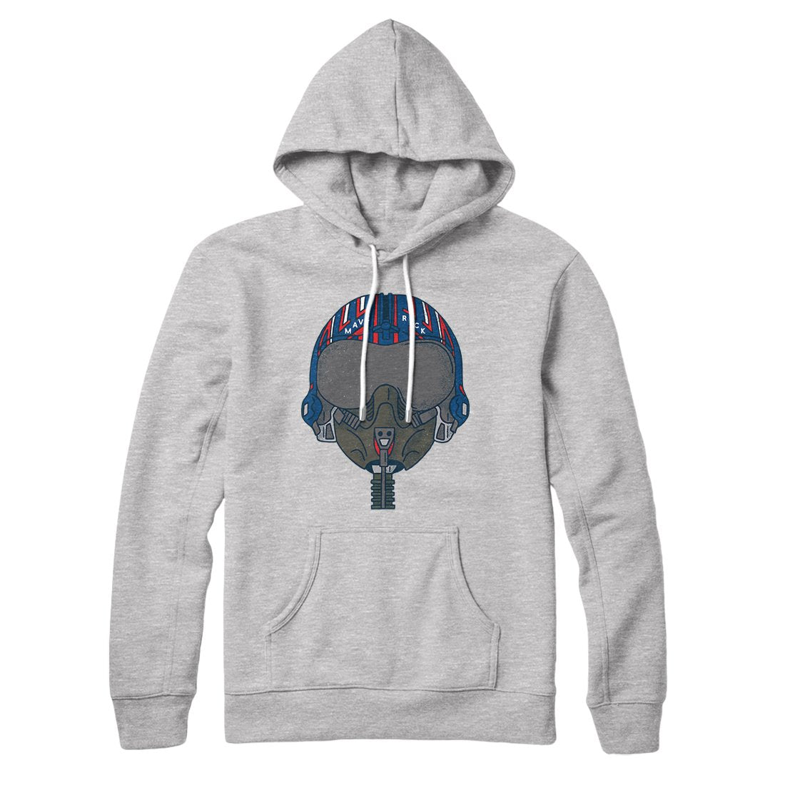 Maverick Helmet Hoodie Athletic Heather | Funny Shirt from Famous In Real Life