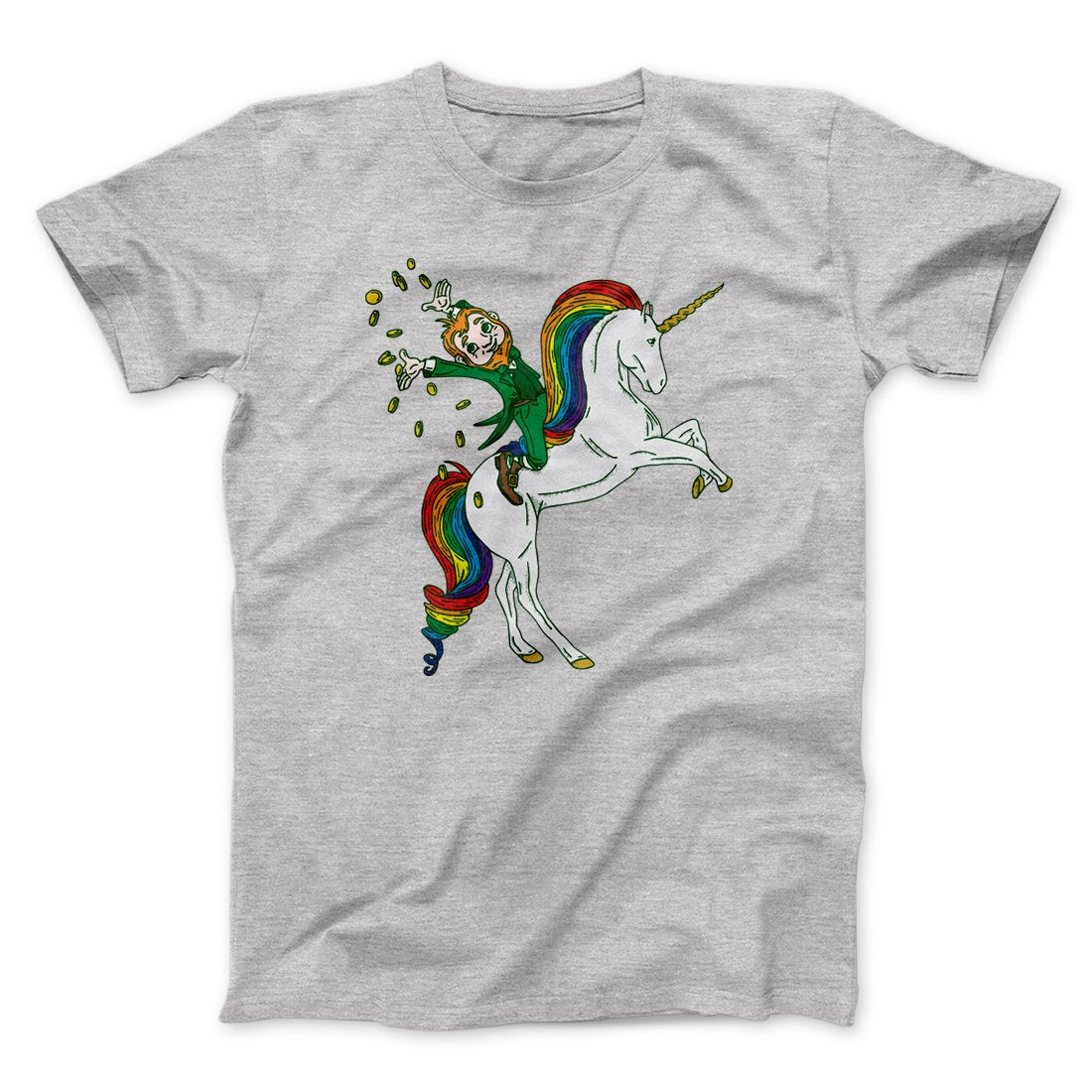 Leprechaun Unicorn Jockey Men/Unisex T-Shirt | Funny Shirt from Famous In Real Life
