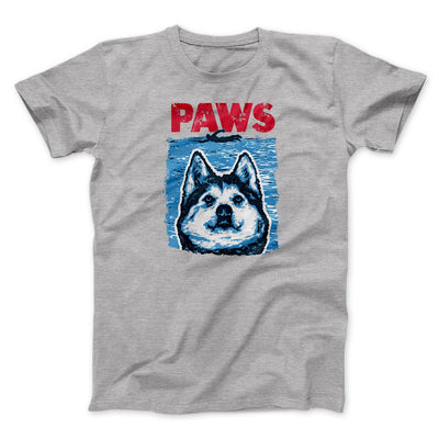 PAWS Dog Funny Movie Men/Unisex T-Shirt Athletic Heather | Funny Shirt from Famous In Real Life