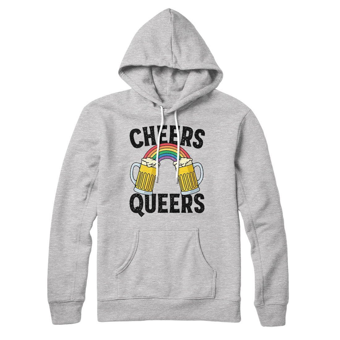 Cheers Queers Hoodie S | Funny Shirt from Famous In Real Life