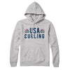 USA Curling Hoodie Athletic Heather | Funny Shirt from Famous In Real Life