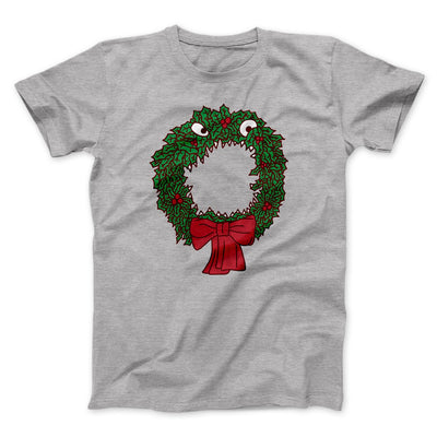 Christmas Nightmare Wreath Funny Movie Men/Unisex T-Shirt Athletic Heather | Funny Shirt from Famous In Real Life