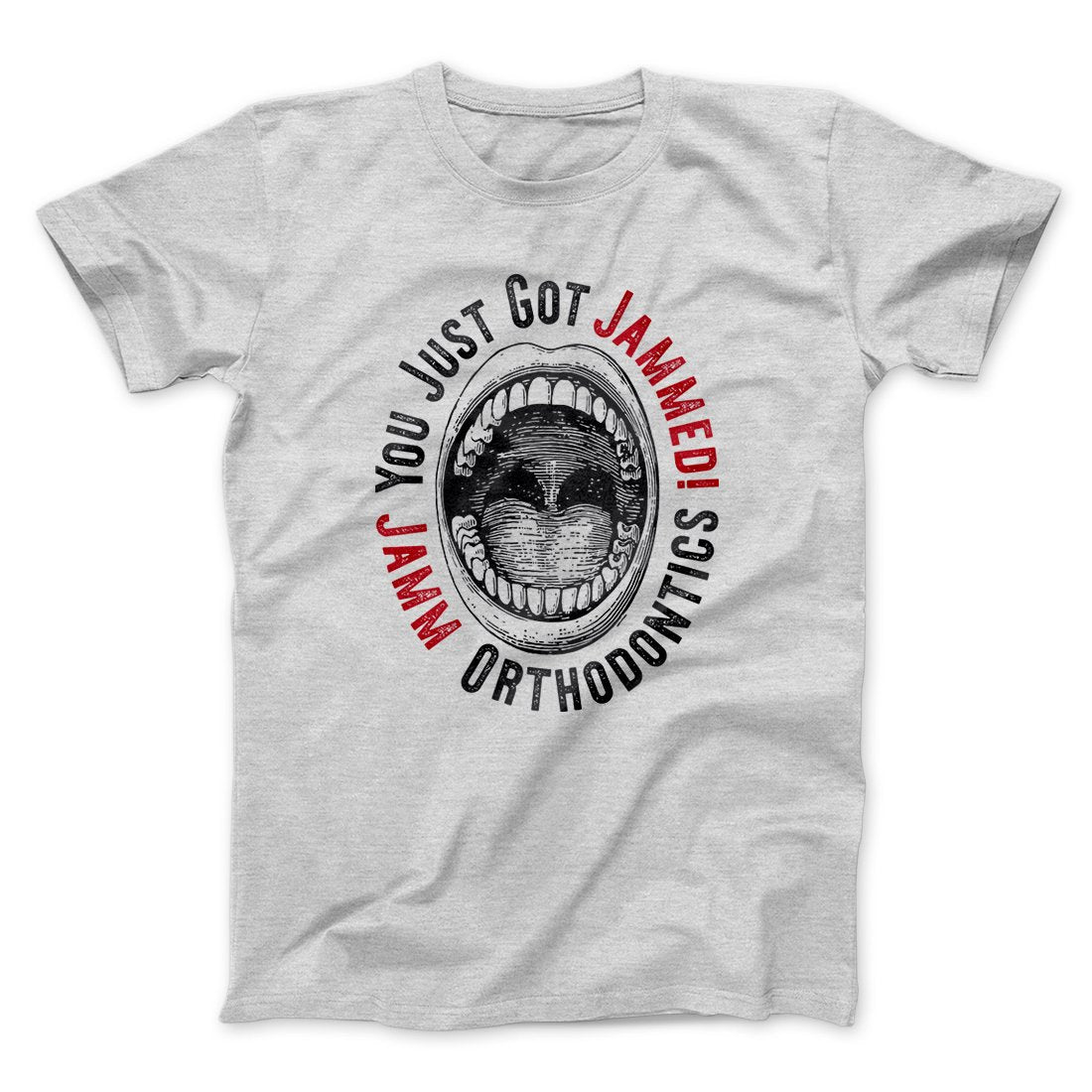 Jamm Orthodontics Men/Unisex T-Shirt Athletic Heather | Funny Shirt from Famous In Real Life