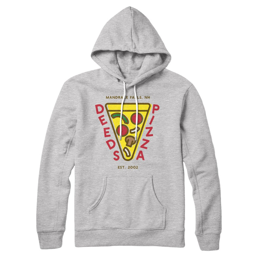 Deeds Pizza Hoodie Athletic Heather | Funny Shirt from Famous In Real Life