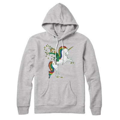 Leprechaun Unicorn Jockey Hoodie Athletic Heather | Funny Shirt from Famous In Real Life