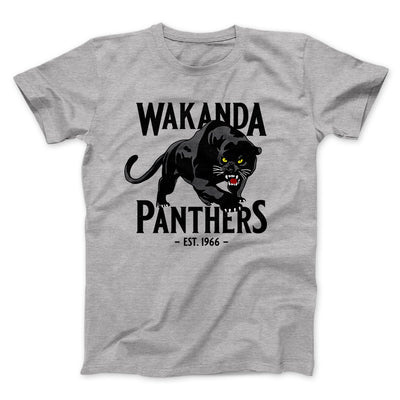 Wakanda Panthers Funny Movie Men/Unisex T-Shirt Athletic Heather | Funny Shirt from Famous In Real Life