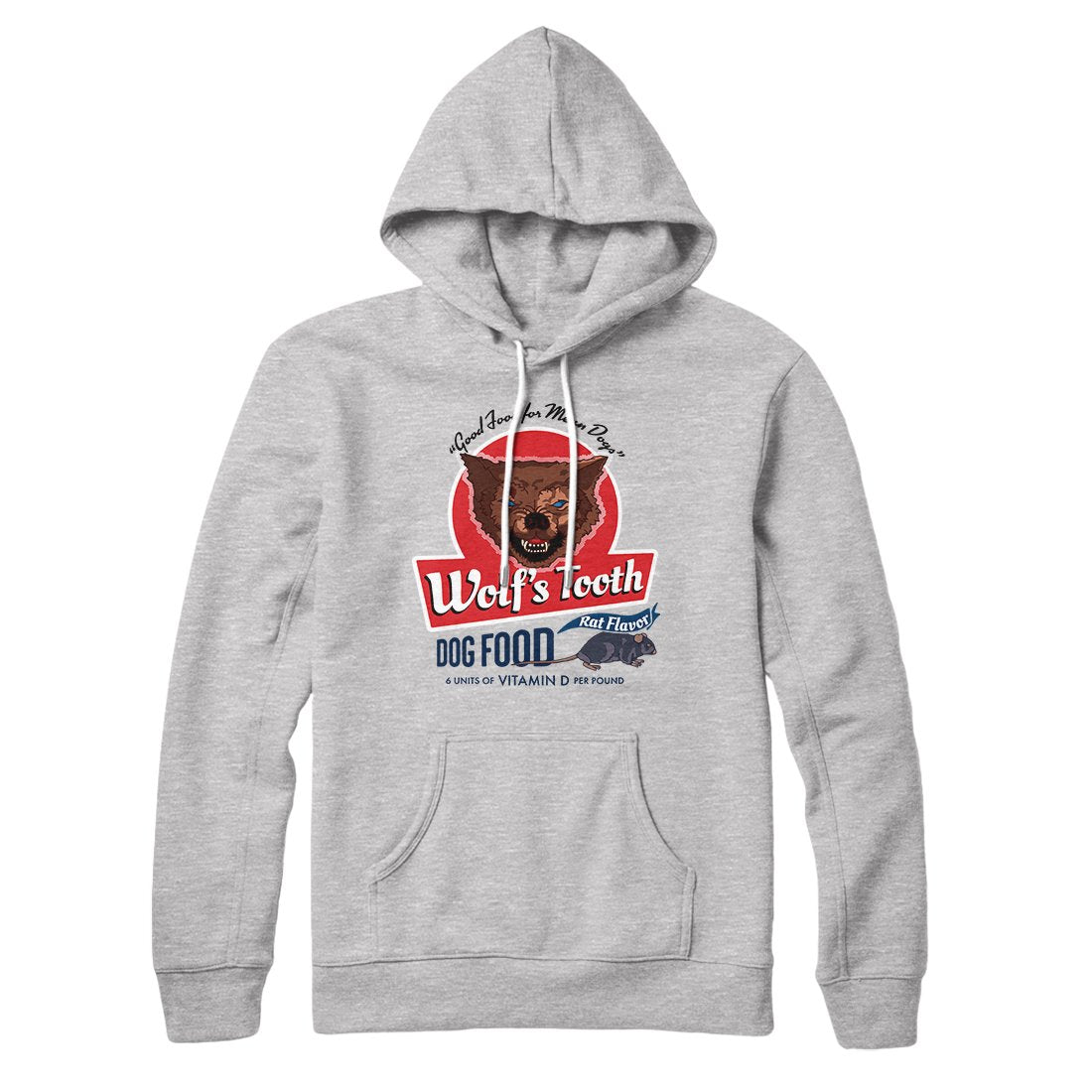 Wolf's Tooth Dog Food Hoodie Athletic Heather | Funny Shirt from Famous In Real Life