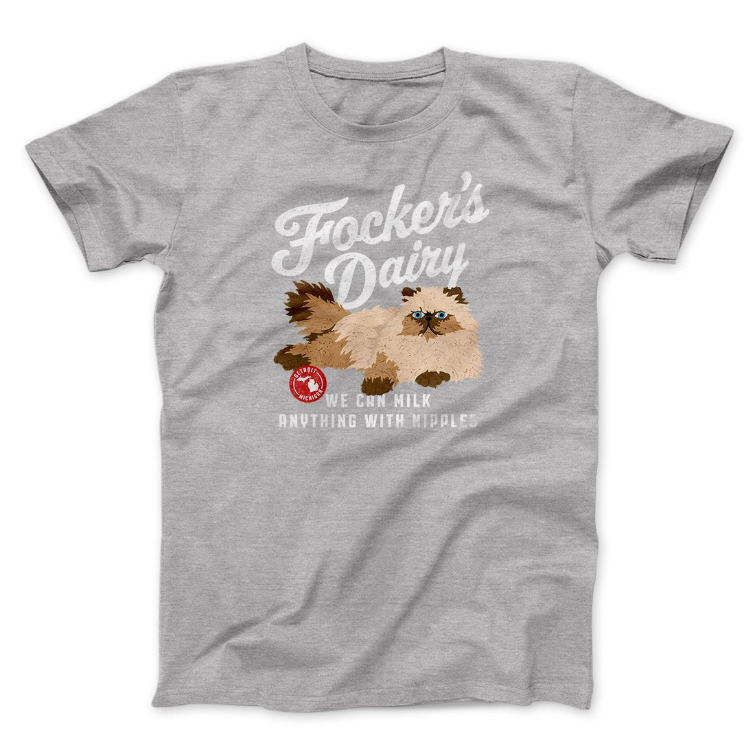 Focker's Dairy Funny Movie Men/Unisex T-Shirt Athletic Heather | Funny Shirt from Famous In Real Life