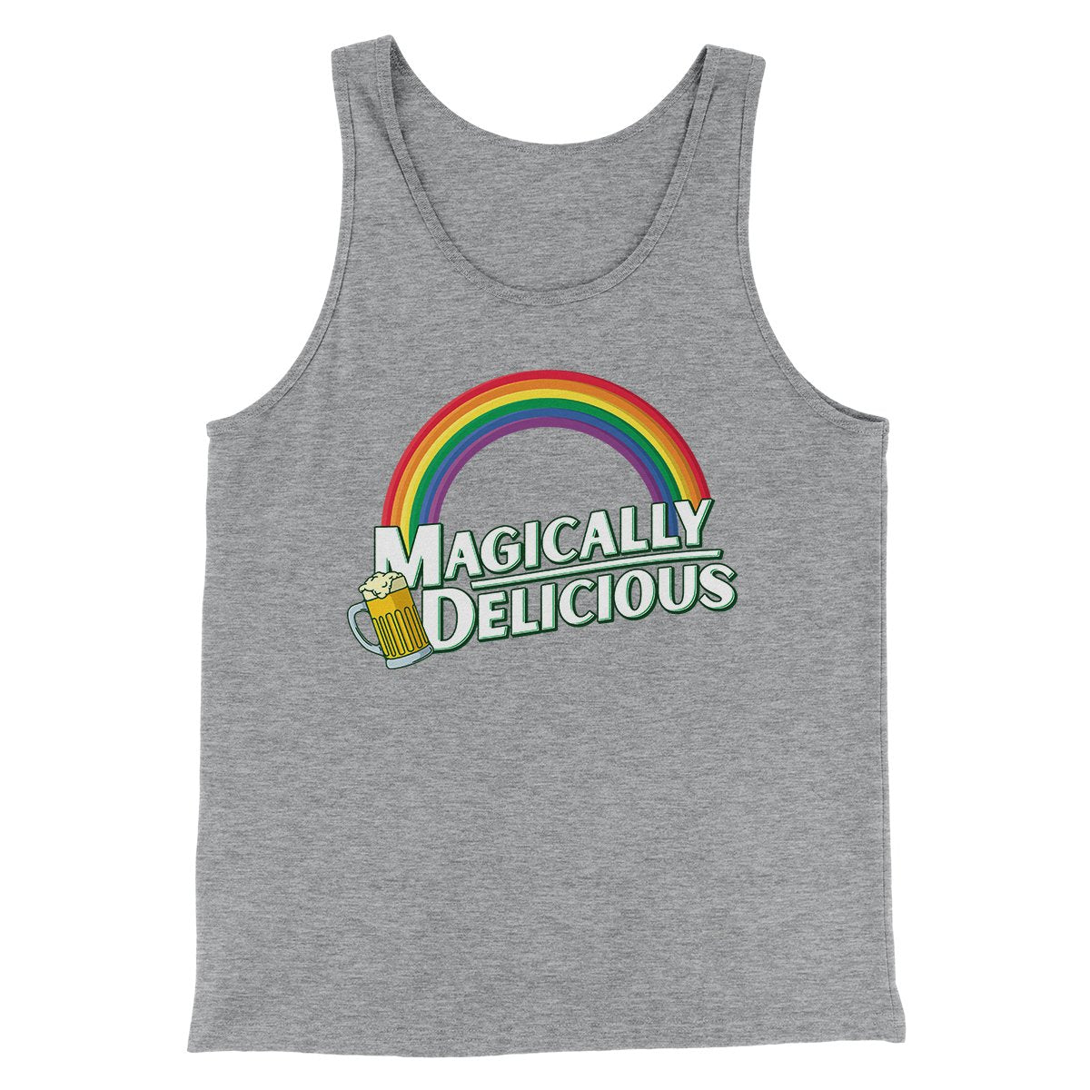 Magically Delicious Men/Unisex Tank Top Grey TriBlend | Funny Shirt from Famous In Real Life