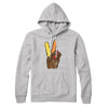 Peace Sign Hand Turkey Hoodie Athletic Heather | Funny Shirt from Famous In Real Life