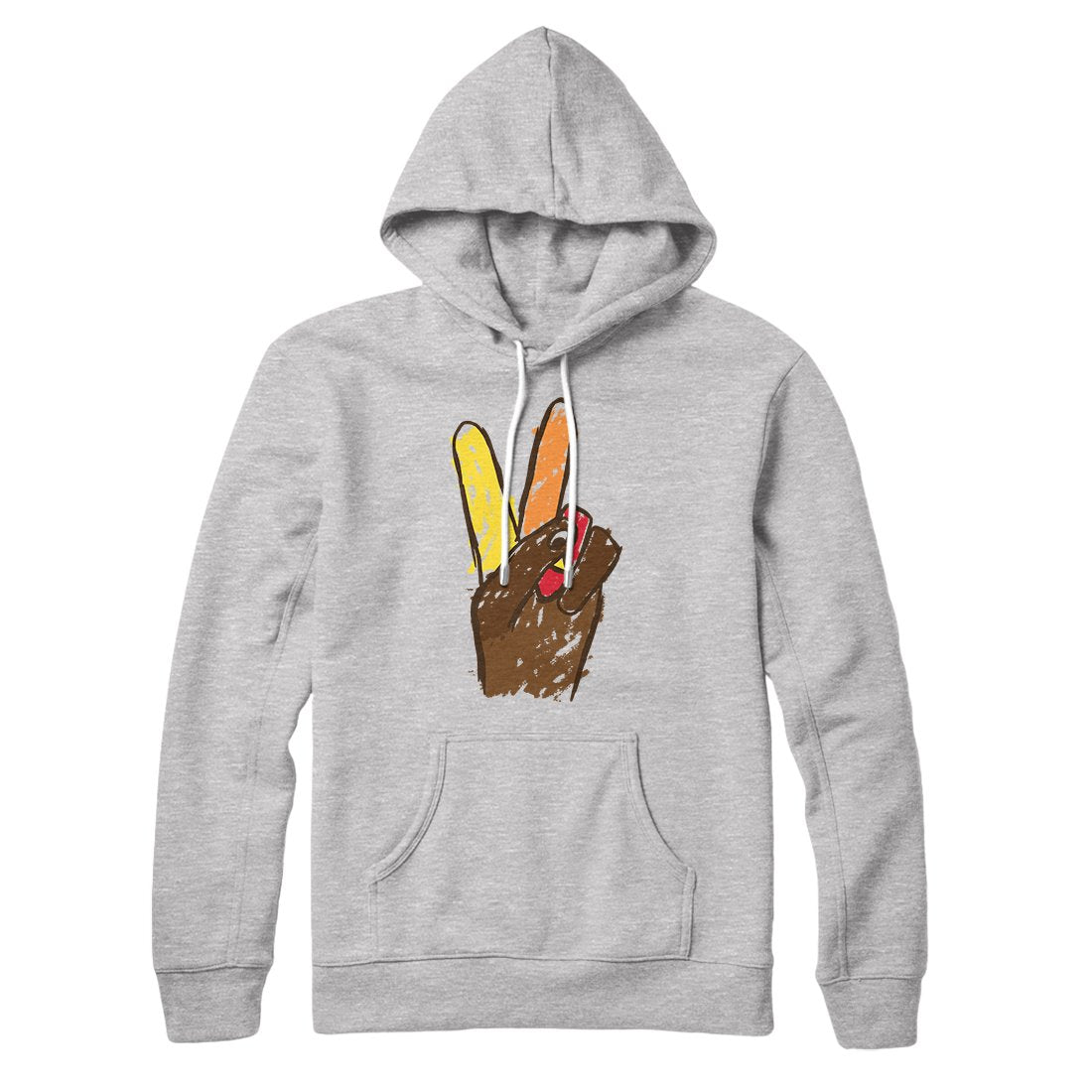 Peace Sign Hand Turkey Hoodie | Funny Shirt from Famous In Real Life