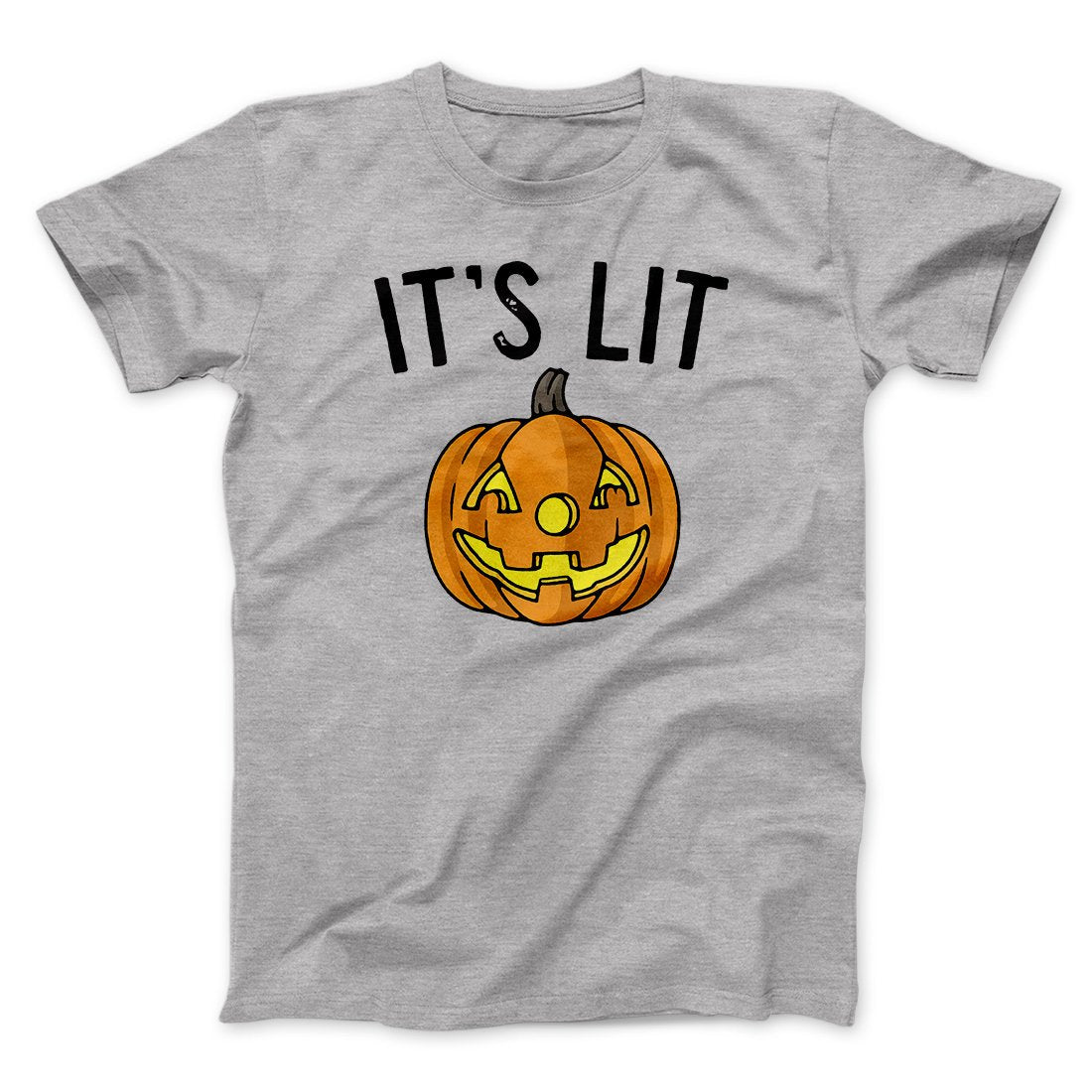 It's Lit Jack-O-Lantern Men/Unisex T-Shirt | Funny Shirt from Famous In Real Life