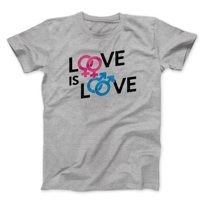 Love is Love Men/Unisex T-Shirt Athletic Heather | Funny Shirt from Famous In Real Life