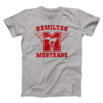 Hamilton Mustangs Funny Movie Men/Unisex T-Shirt Athletic Heather | Funny Shirt from Famous In Real Life