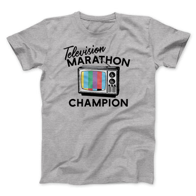Television Marathon Champion Men/Unisex T-Shirt Athletic Heather | Funny Shirt from Famous In Real Life
