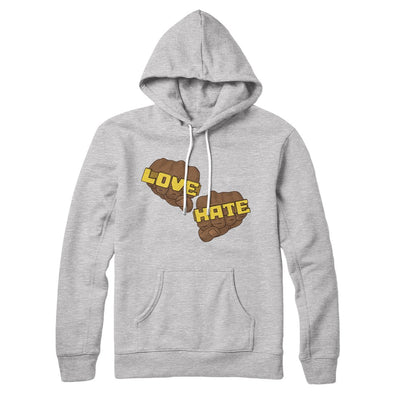 Love Hate Hoodie Athletic Heather | Funny Shirt from Famous In Real Life