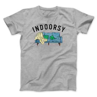 Indoorsy Men/Unisex T-Shirt Athletic Heather | Funny Shirt from Famous In Real Life