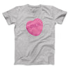 Meh. Candy Heart Funny Men/Unisex T-Shirt Athletic Heather | Funny Shirt from Famous In Real Life