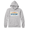 Outatime License Plate Hoodie Athletic Heather | Funny Shirt from Famous In Real Life