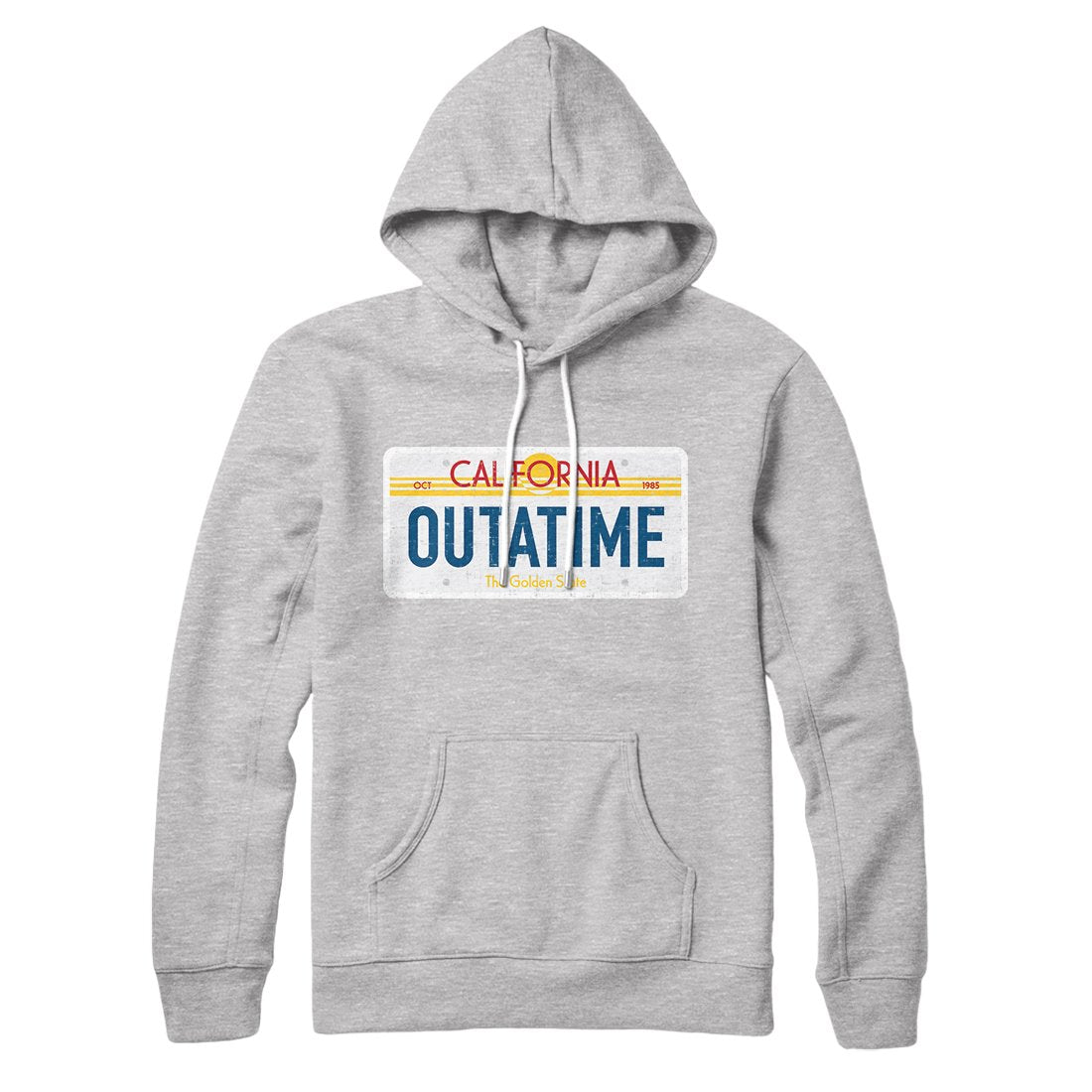 Outatime License Plate Hoodie | Funny Shirt from Famous In Real Life