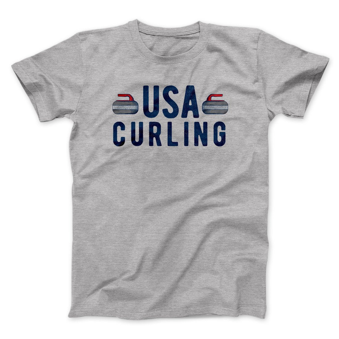 USA Curling Men/Unisex T-Shirt | Funny Shirt from Famous In Real Life