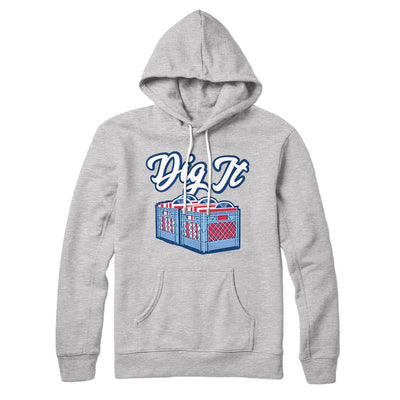 Dig It - Record Crate Hoodie Athletic Heather | Funny Shirt from Famous In Real Life
