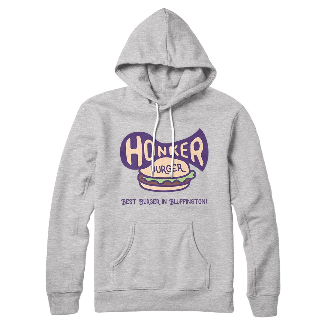 Honker Burger Hoodie Athletic Heather | Funny Shirt from Famous In Real Life