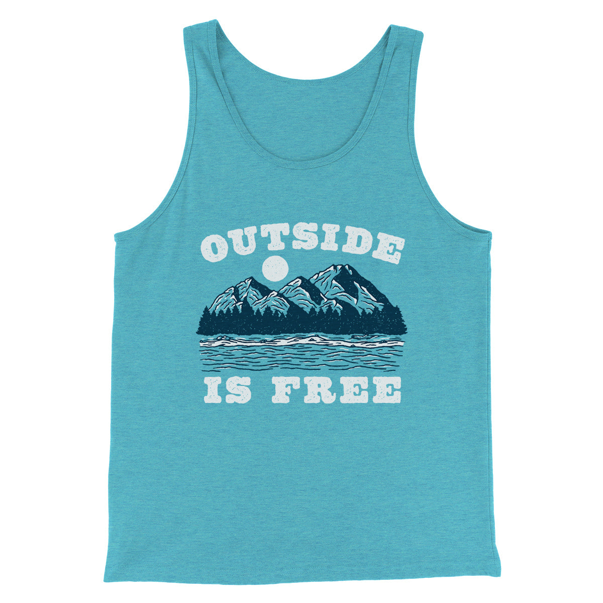 Outside Is Free Men/Unisex Tank Top | Funny Shirt from Famous In Real Life