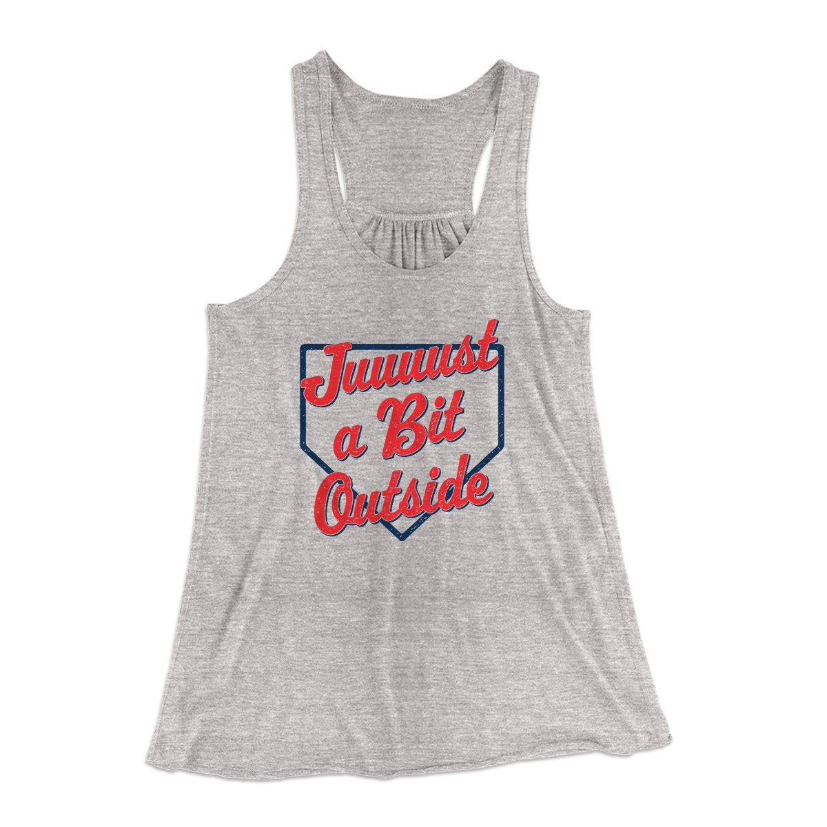 Just A Bit Outside Women's Flowey Tank Top Athletic Heather | Funny Shirt from Famous In Real Life