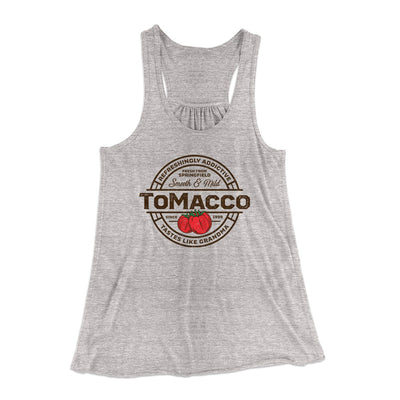 Tomacco Women's Flowey Tank Top Athletic Heather | Funny Shirt from Famous In Real Life