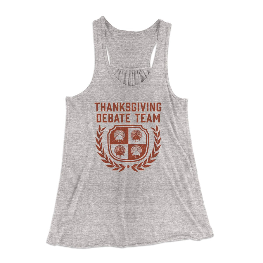 Thanksgiving Debate Team Funny Thanksgiving Women's Flowey Tank Top | Funny Shirt from Famous In Real Life