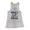 What's Poppin' Women's Flowey Tank Top Athletic Heather | Funny Shirt from Famous In Real Life