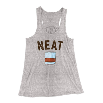Whiskey- Neat Women's Flowey Tank Top Athletic Heather | Funny Shirt from Famous In Real Life