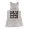 Skip The Book Women's Flowey Tank Top Athletic Heather | Funny Shirt from Famous In Real Life
