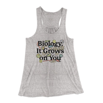 Biology: It Grows On You Women's Flowey Tank Top Athletic Heather | Funny Shirt from Famous In Real Life